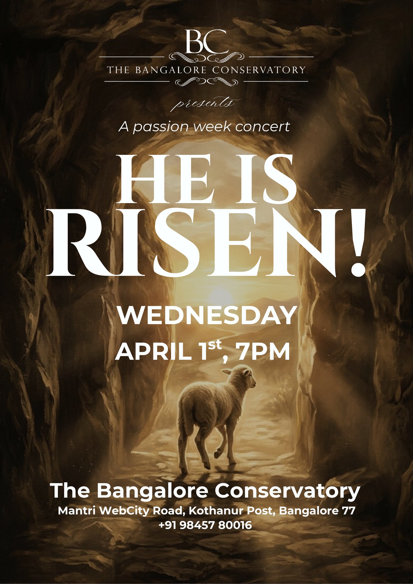 He Is Risen – Passion Week Concert poster
